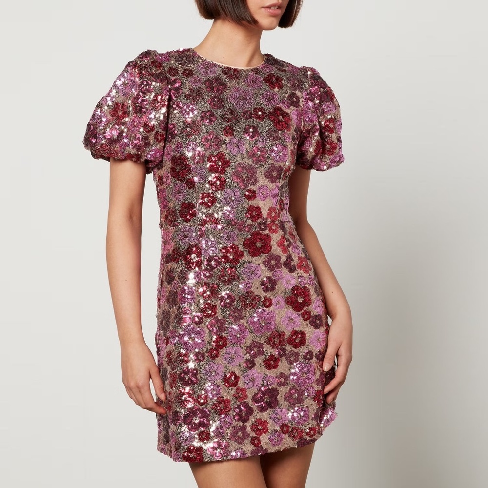 Sister Jane Dream Hibiscus Sequin Mini Dress